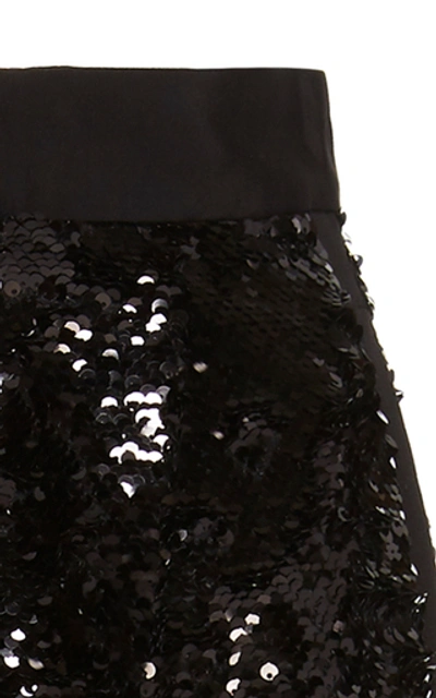 Shop Dundas High-rise Sequin Trouser In Black