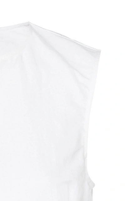 Shop Brock Collection Peplum Button Down Cotton-blend Shirt In White