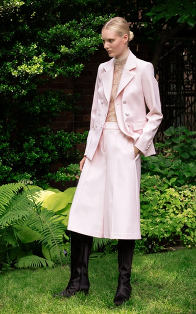 Shop Adam Lippes Flared Culottes In Pink