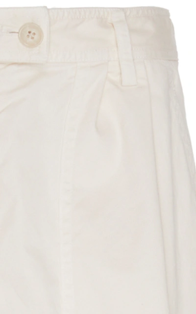 Shop Nili Lotan Cyro Cotton-blend Pants In White