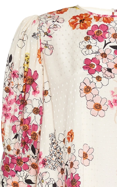 Shop Bytimo Delicate Floral-print Jersey Midi Dress