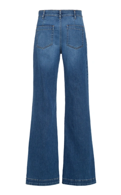 Shop Red Valentino Wide Leg Jeans In Blue