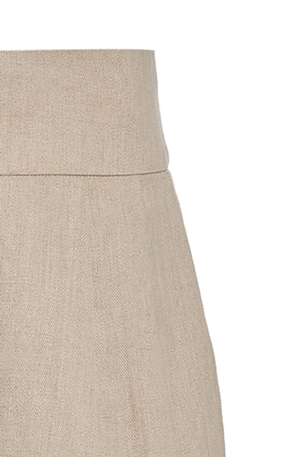 Shop Matin Women's Pleated Cotton-twill Shorts In Neutral