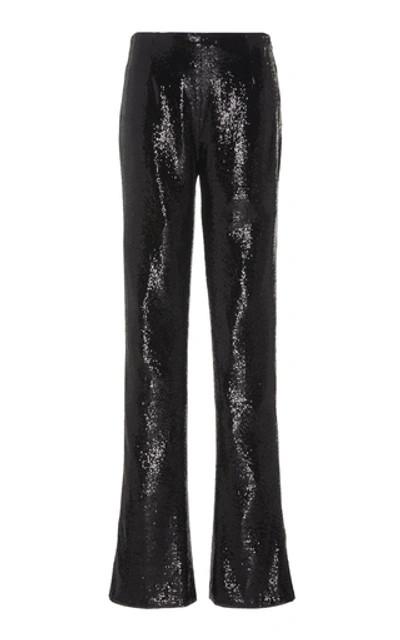 Shop Galvan Ando Sequin-embellished Cady Pants In Black