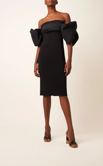 Shop Givenchy Off-the-shoulder Taffeta Dress In Black