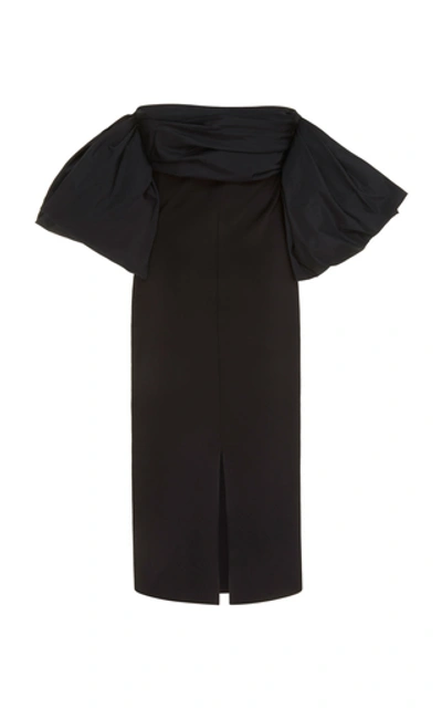 Shop Givenchy Off-the-shoulder Taffeta Dress In Black