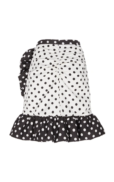 Shop Rodarte Ruffled Polka Dot Crepe Skirt In Print