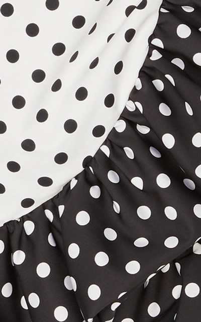 Shop Rodarte Ruffled Polka Dot Crepe Skirt In Print