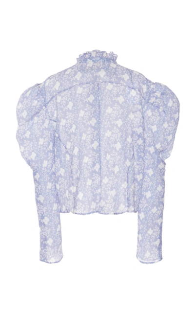 Shop Isabel Marant Emsley Cotton And Silk Blouse In Purple