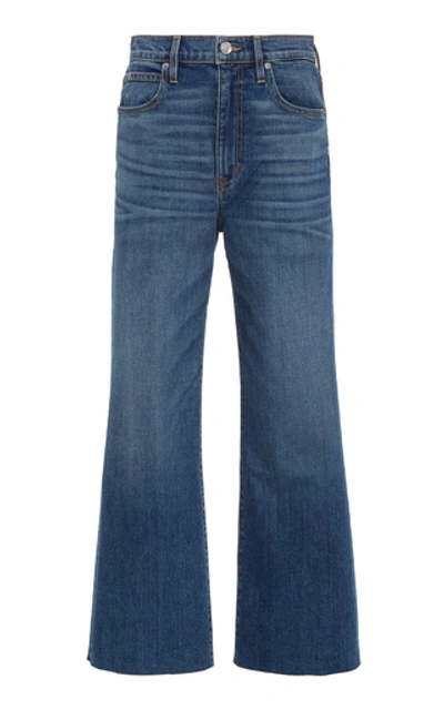 Shop Slvrlake Denim Grace Cropped Stretch Wide-leg Jeans In Light Wash