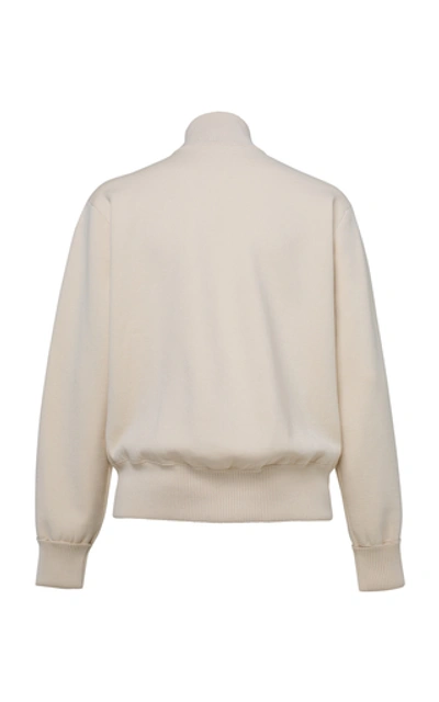 Shop Dorothee Schumacher Sleek Sophistication Zip Up Jacket In Neutral