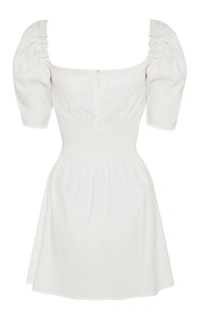 Shop Anna Quan Nova Linen-blend Mini Dress In White