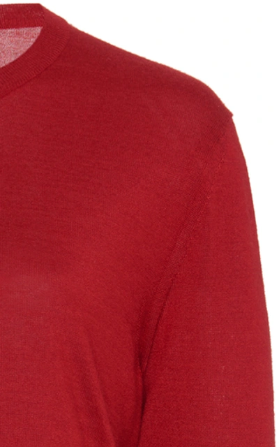 Shop Dolce & Gabbana Cashmere-blend Crewneck Sweater In Red