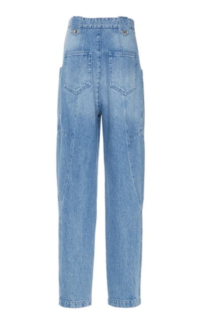 Shop Isabel Marant Kerris High-rise Tapered Jeans In Light Wash