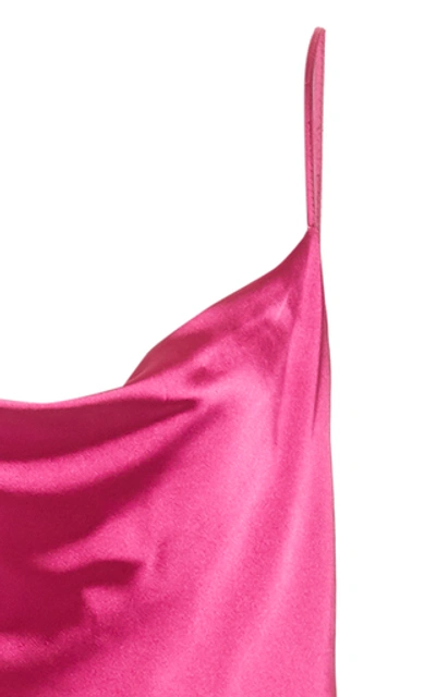 Shop Apparis Maxine Vegan Satin Midi Dress In Pink