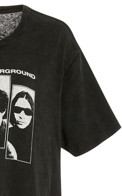 Shop R13 Velvet Underground Oversized Boy Tee In Black