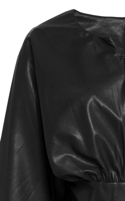 Shop Deitas Hera Organic Vegan Leather Dress In Black