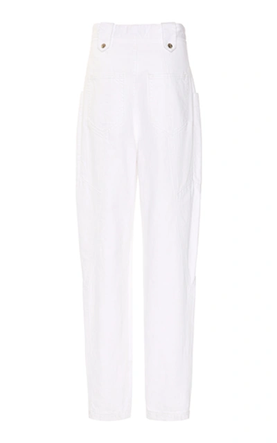 Shop Isabel Marant Kerris High-rise Tapered Jeans In White