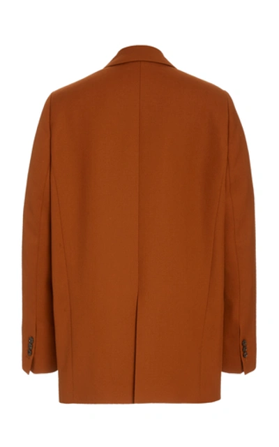 Shop Acne Studios Janny Twill Double-breasted Blazer In Brown