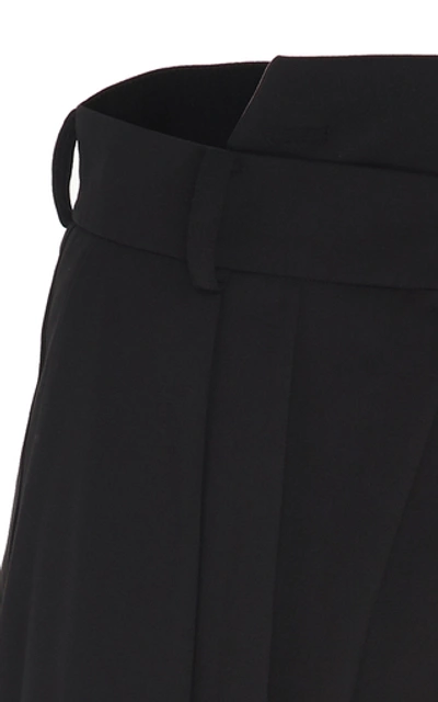 Shop A.w.a.k.e. Asymmetric Wool Mini Skirt In Black