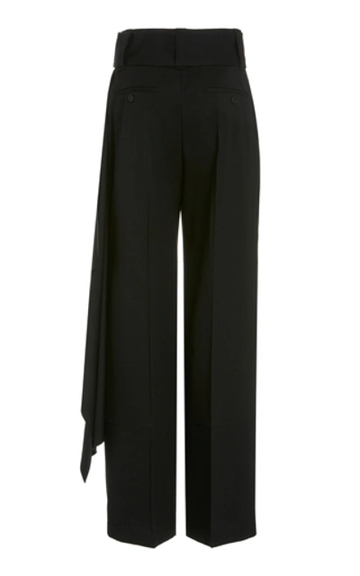 Shop Jw Anderson Full Length Handkerchief Belted Trousers In Black