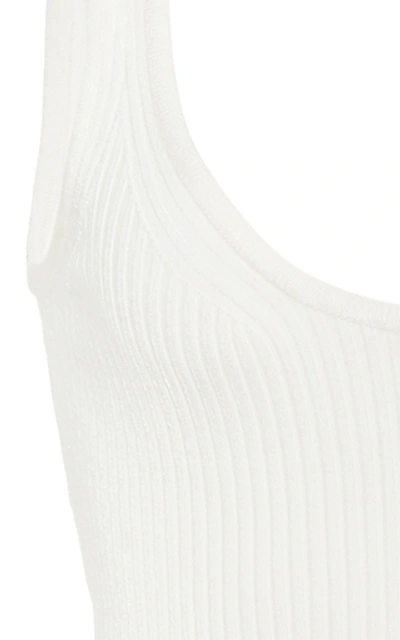 Shop Zimmermann Women's Wavelength Ribbed-knit Tank Top In White