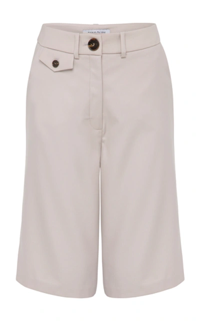 Shop Anna Quan Rae Crepe Shorts In Neutral