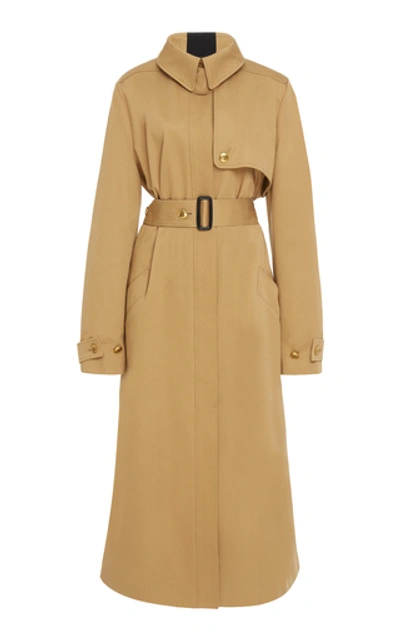 Shop Givenchy Striped Cotton-gabardine Trench Coat In Neutral