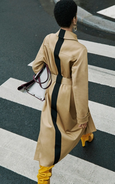 Shop Givenchy Striped Cotton-gabardine Trench Coat In Neutral