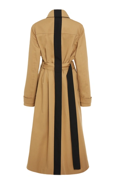 Shop Givenchy Striped Cotton-gabardine Trench Coat In Neutral