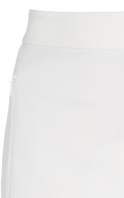 Shop Akris Ducheese Knit High-waist Pants In White