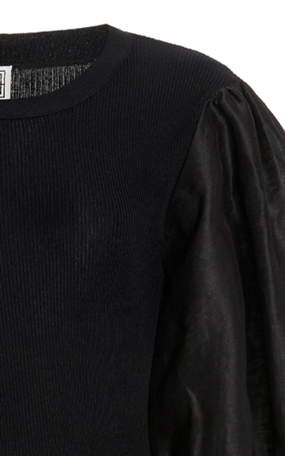 Shop Totême Vignola Stretch-knit Midi Dress In Black
