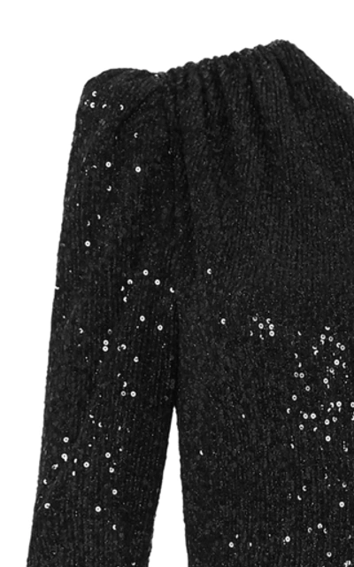 Shop Rebecca Vallance Mona 1 Sleeve Midi Dress In Black
