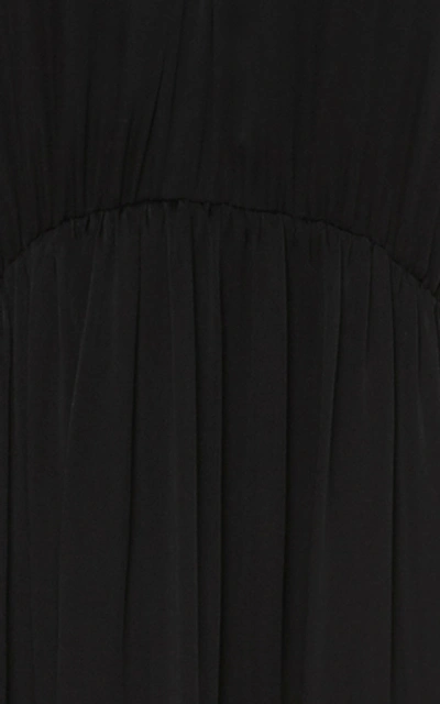 Shop Zimmermann Ruffled Haltertop Silk Maxi Dress In Black