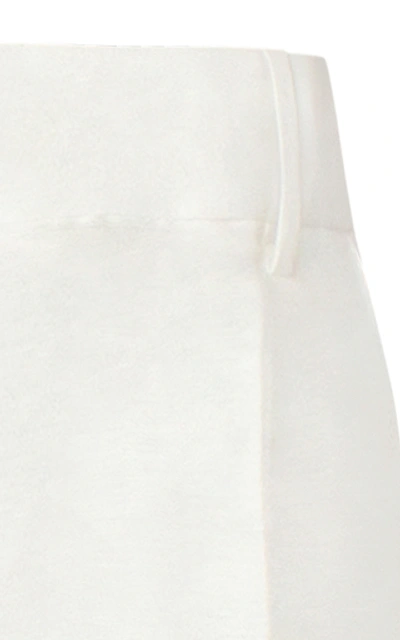 Shop Alejandra Alonso Rojas Linen-blend Shorts In White