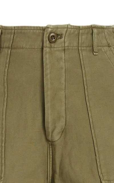 Shop R13 Cotton-twill Straight-leg Pants In Green