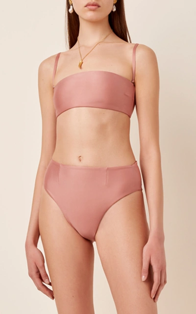 Shop Haight Marcella Bikini Top In Pink