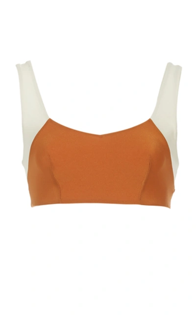 Shop Odyssee Madison Contrast Bikini Top In Orange