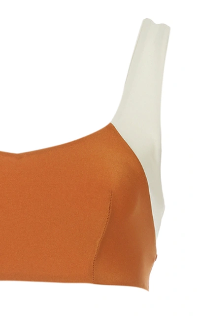 Shop Odyssee Madison Contrast Bikini Top In Orange