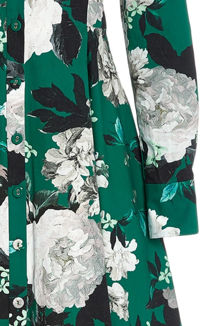 Shop Erdem Josianna Floral-print Cotton Shirt Dress In Multi