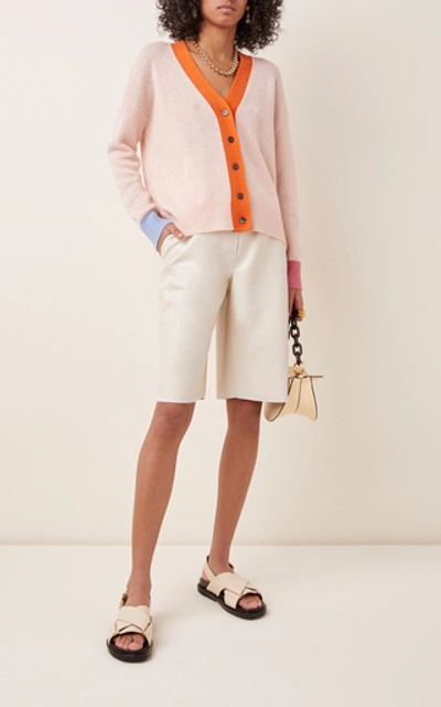 Shop Marni Multi-color Cashmere Cardigan In Pink