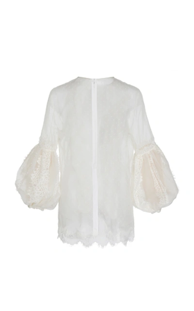 Shop Andrew Gn Chantilly Lace Top In White