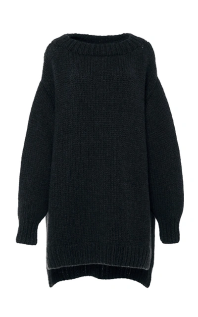 Shop Marina Moscone Oversized Cashmere Sweater In Navy