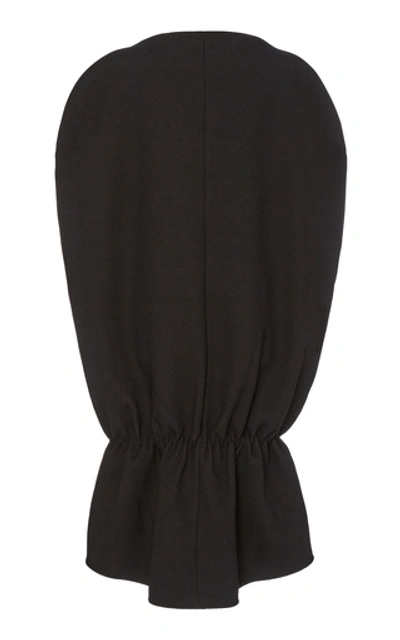 Shop Totême Murosa Crepe Cape Dress In Black