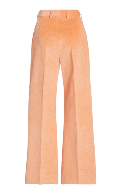 Shop Acne Studios Patrina Corduroy Wide-leg Pants In Orange