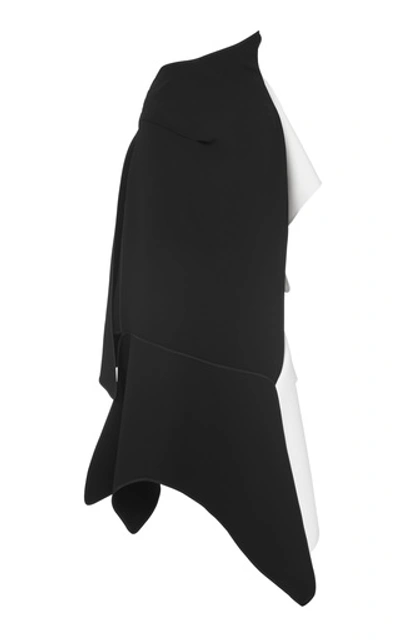 Shop Maticevski Reverent Two-tone Crepe Skirt In Black/white