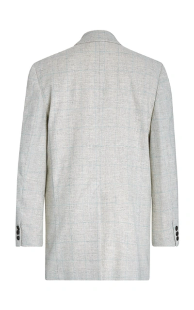 Shop Isabel Marant Étoile Eagan Double-breasted Wool-blend Blazer In Grey
