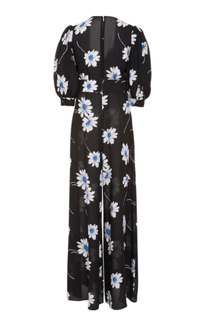 Shop Michael Kors Daisy-print Silk Jumpsuit In Multi