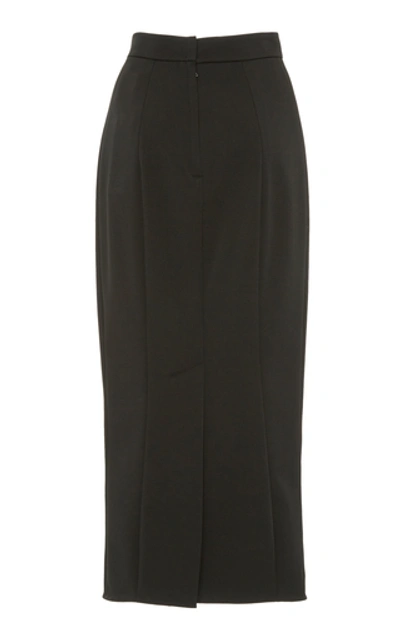 Shop Dolce & Gabbana Cady Midi Skirt In Black