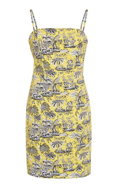 Shop Staud Basset Printed Poplin Dress